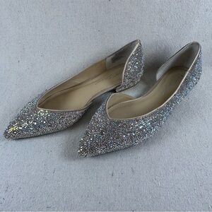 Betsey Johnson 'Remy' Ballet Flat in Silver - size 8